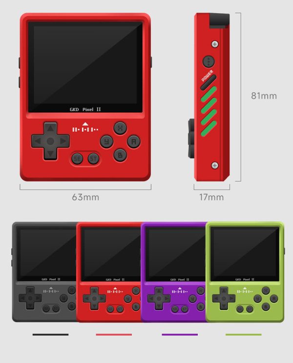 Máy chơi game GKD PIXEL 2 - Vỏ kim loại CNC nguyên khối - Chơi game PSP, PS1, N64, NDS, NAOMI, DREAMCAST, NES, SNES, GB, GBA, GBC, CPS1, CPS2, CPS3, FBNEO, NEOGEO, MAME, MEGADRIVE, GAME GEAR, PCE, WSC, PICO-8... - Hình ảnh 2
