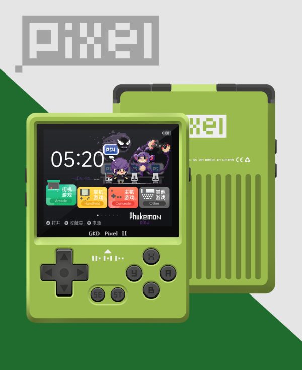 Máy chơi game GKD PIXEL 2 - Vỏ kim loại CNC nguyên khối - Chơi game PSP, PS1, N64, NDS, NAOMI, DREAMCAST, NES, SNES, GB, GBA, GBC, CPS1, CPS2, CPS3, FBNEO, NEOGEO, MAME, MEGADRIVE, GAME GEAR, PCE, WSC, PICO-8...