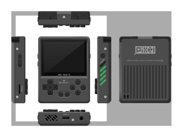Máy chơi game GKD PIXEL 2 - Vỏ kim loại CNC nguyên khối - Chơi game PSP, PS1, N64, NDS, NAOMI, DREAMCAST, NES, SNES, GB, GBA, GBC, CPS1, CPS2, CPS3, FBNEO, NEOGEO, MAME, MEGADRIVE, GAME GEAR, PCE, WSC, PICO-8... - Hình ảnh 8